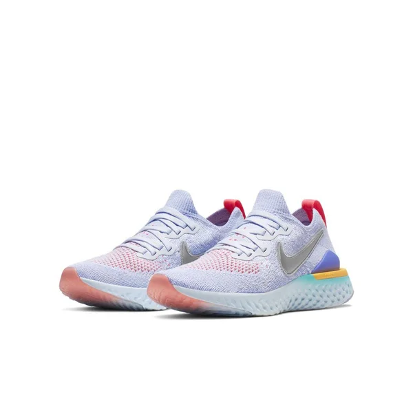 Nike Epic React Flyknit 2 GS &Aluminum& Youth Sneakers - Size 4.5