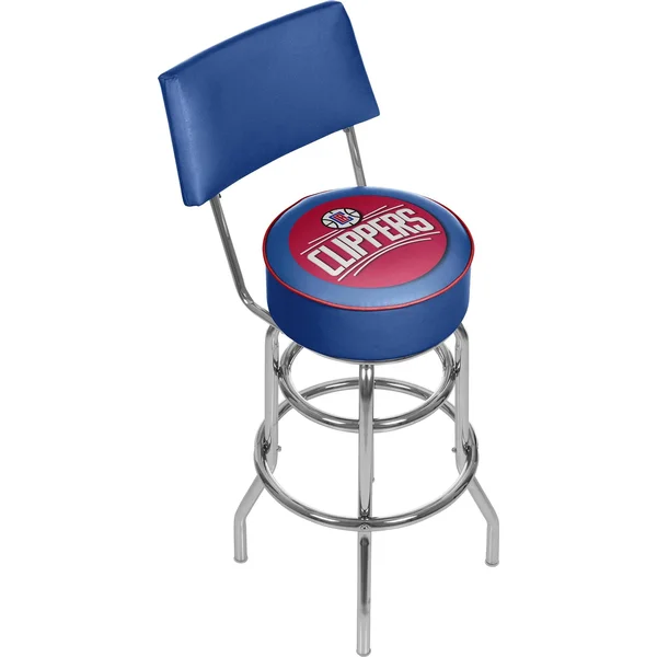Trademark New York Knicks NBA Padded Swivel Bar Stool with Back
