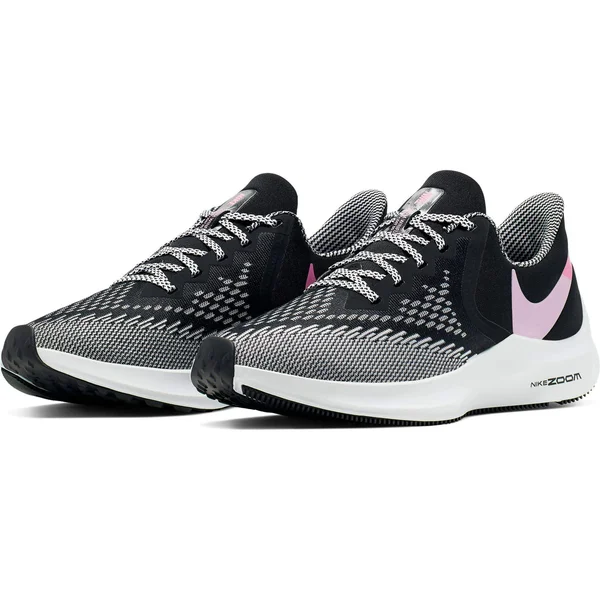 Nike Women's Zoom Winflo 6 Running Shoes, Size: 8.5, Black