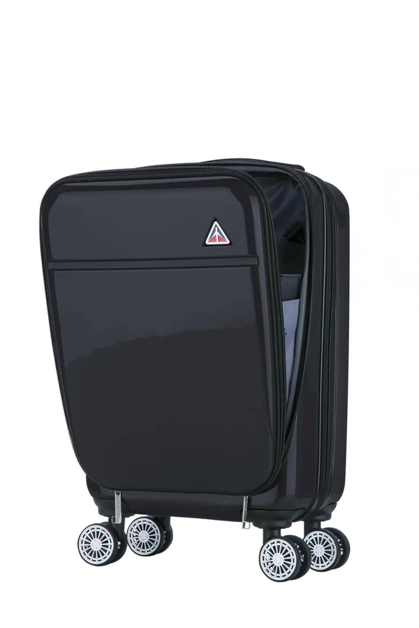 InUSA Avila 3-Piece Hardside Spinner Luggage Set in Black