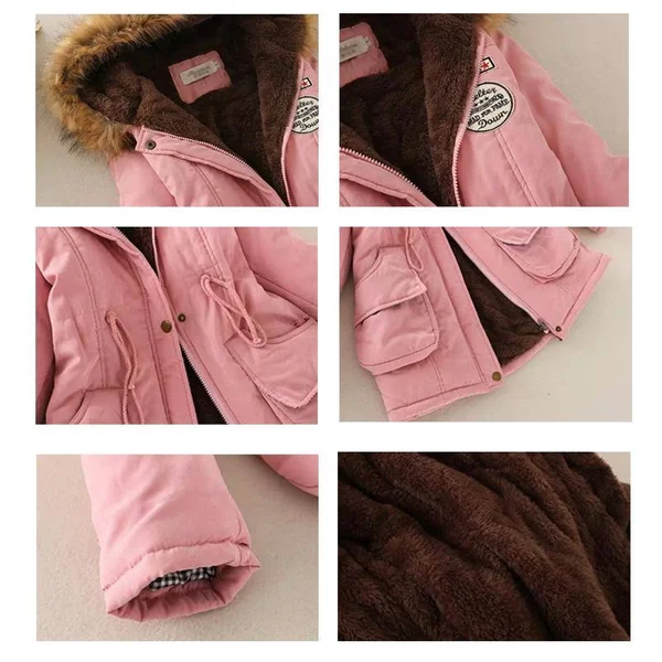 2018 Women Winter Thicken Warm Coat Female Autumn Hooded Cotton Fur Plus Size Basic Jacket Outerwear Slim Long Ladies Chaqueta L