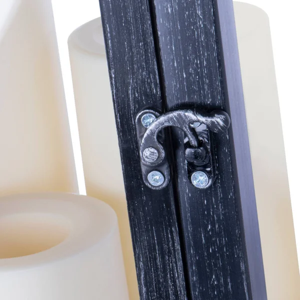 Sterno Home 9.25-in x 22.6-in Black Resin Pillar Candle Outdoor Decorative Lantern - GL43859