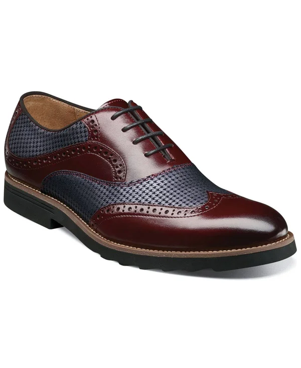 Stacy Adams Callan Oxford - Men's - Burgundy - Wingtip