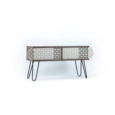 Leonora TV Stand for TVs Up to 48x22 Corrigan Studio Color: Walnut/Black