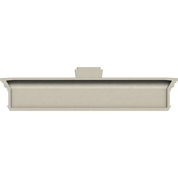 Ekena Millwork CRH07X87KA 87x22 Bottom Width x 90 7/8x22 Top Width x 7 1/4x22H x 1x22P Traditional Crosshead w/ Deco Keystone