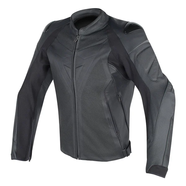 Dainese Fighter, Leather Jacket Perforated - Black/Black - 52