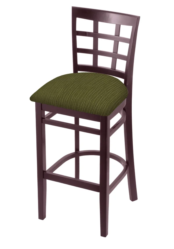 Holland Bar Stool 3130 30x22 Stool with Dark Cherry Finish - Axis Grove Seat 313030DCAxsGrv