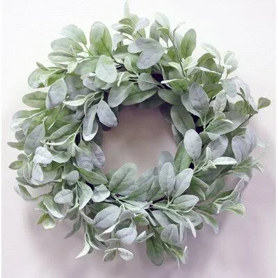 Lambs Ear Polyester Wreath Primrue Size: 20x22 H x 20x22 W x 5x22 D