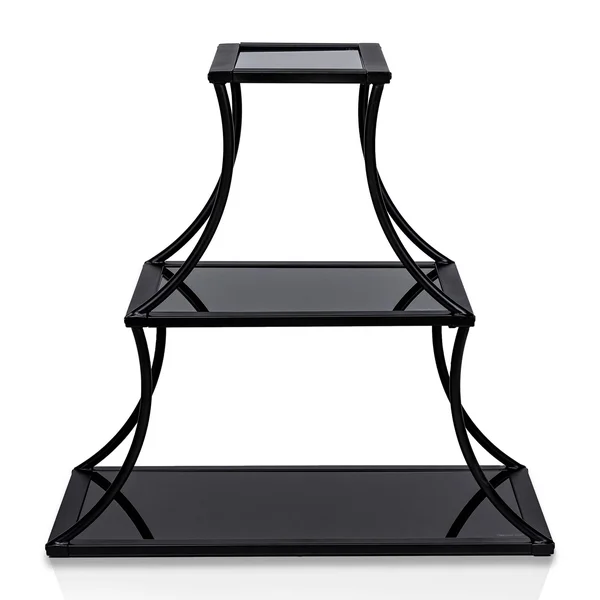 34.13x22 Kurry 3 Shelves Bookshelf Sand Black - miBasics