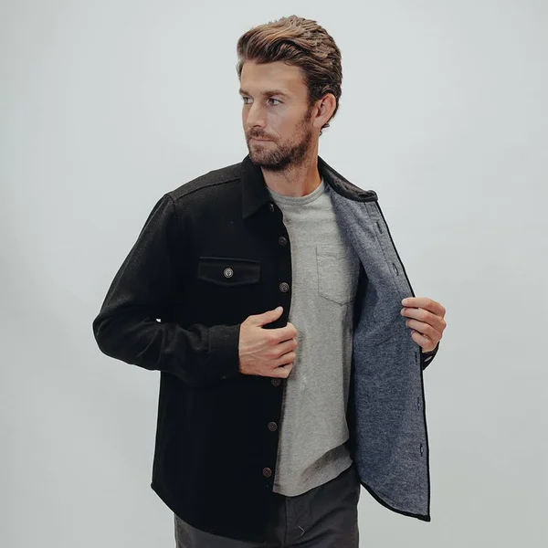 The Normal Brand Brightside Flannel Lined Jacket - Red - XXL
