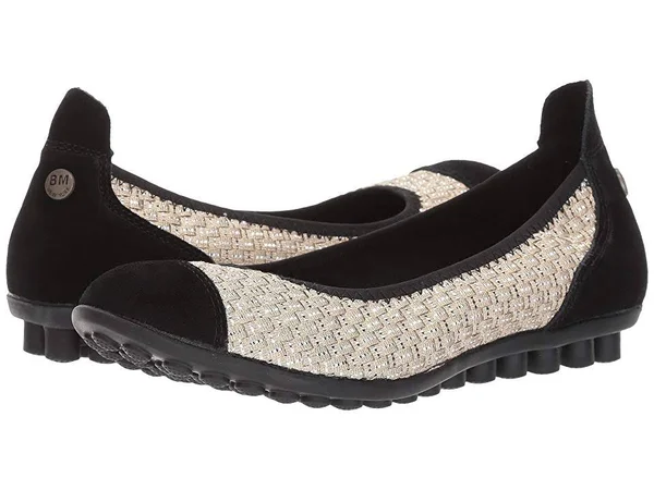 Bernie Mev Women's Bella Me Flat, Size: 40, Gold Lurex