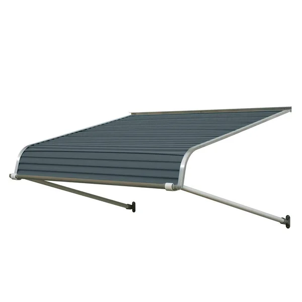 NuImage Awnings 1100 72-in Wide x 48-in Projection Slate Blue Solid Fixed Door Awning, K110807237