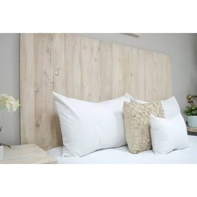 Solid Wood Panel Headboard Barn Walls Size: California King - Color: Antique White