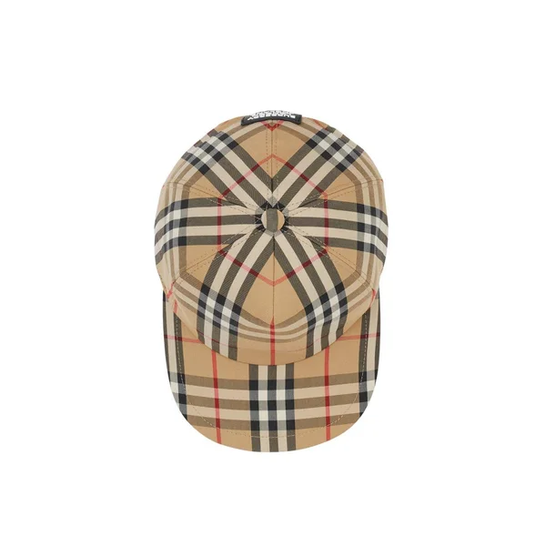 Burberry Logo Detail Vintage Check Baseball Cap, Size: XL, Beige