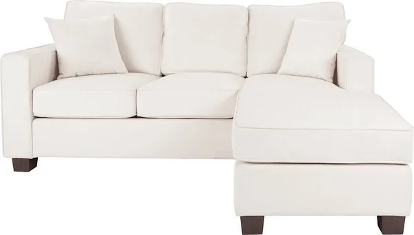 Ave Six Russell Sectional in Ivory