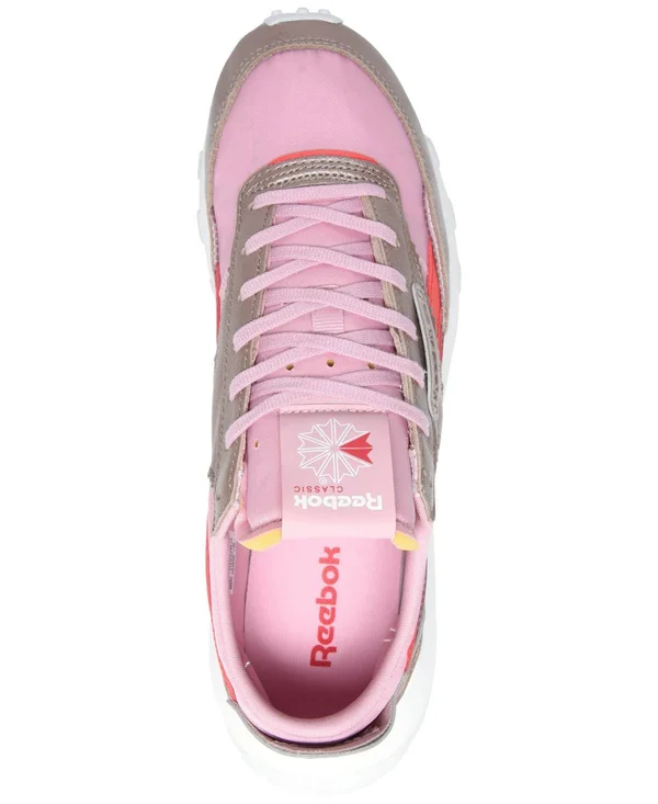 Reebok Big Kids& Classic Leather Legacy Shoes in Pink/Red/Classic Pink Size 5.0