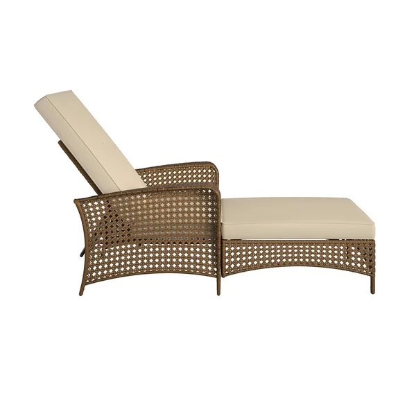 Wicker Chaise Lounge Patio Chair