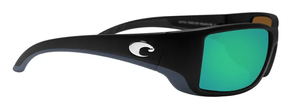 Costa Del Mar Blackfin Sunglasses Matte Black/Green Mirror 580P