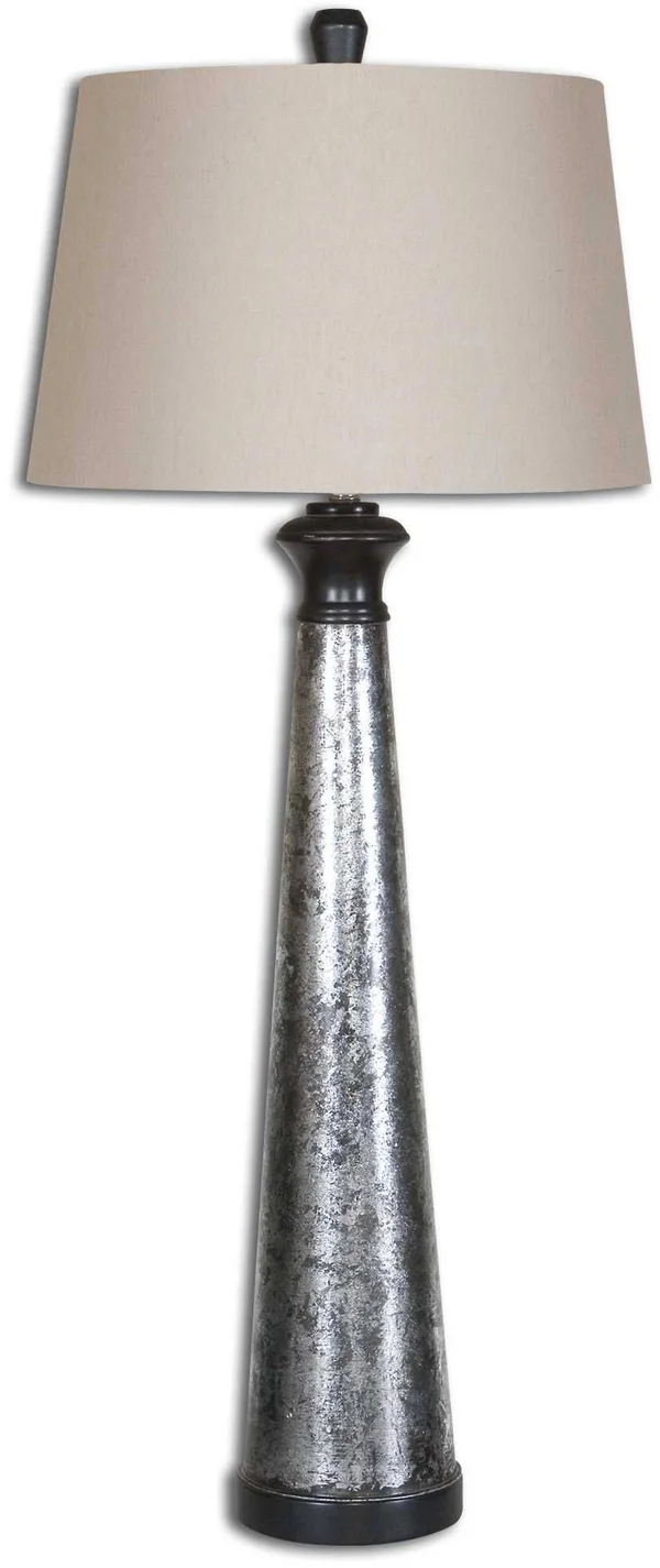 Uttermost 26214 Mustapha Distressed Silver Table Lamp