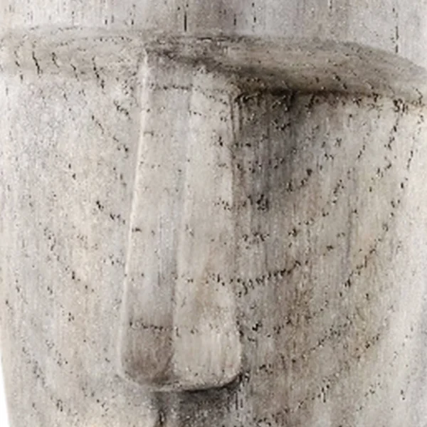 Polyresin Face Planter with Unique and Textured Detailing - Large, Gray