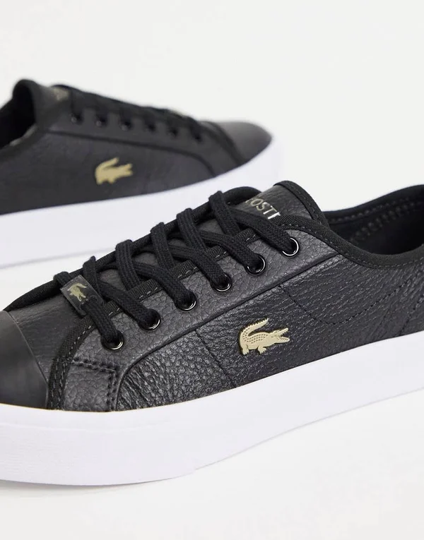 Womens Lacoste Ziane Platform Trainers - Black