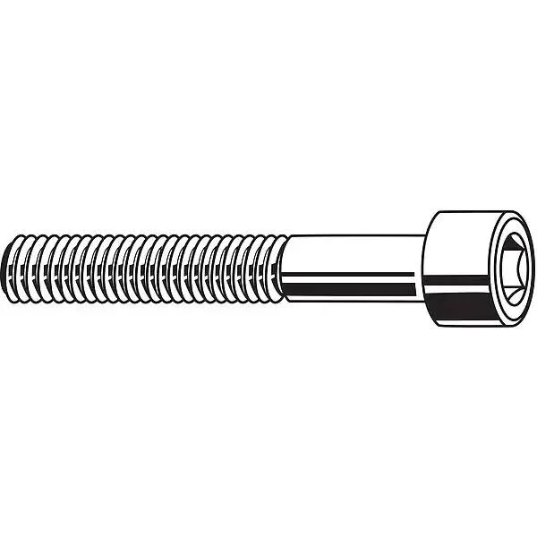 Fabory Cylindrical - Socket Head Cap Screw, #4-40, Steel, Alloy Steel, Black Oxide, 2x22 Length, Pk 100