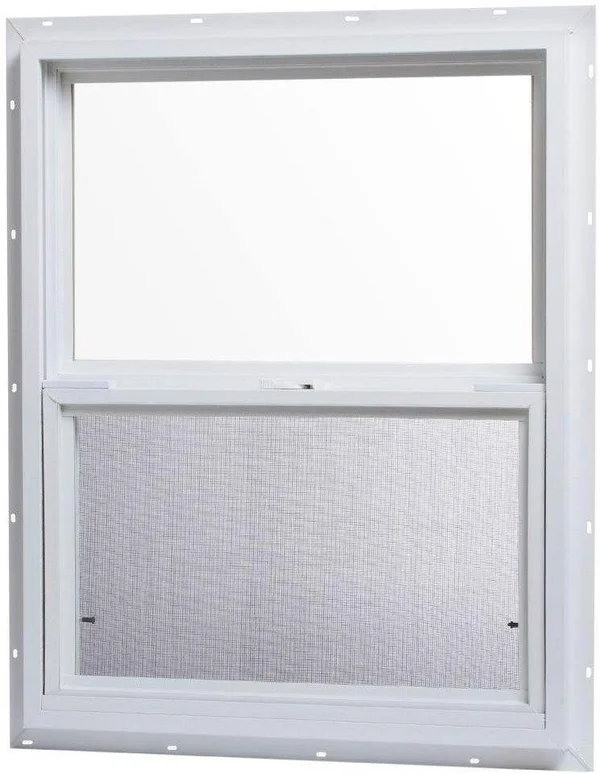 Single Hung Vinyl Window 24 in. x 30 in. Garage Porch Durable Replacement White