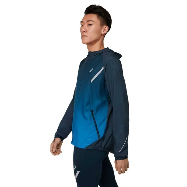 Asics Lite Show Jacket Light Blue Dark Blue - M