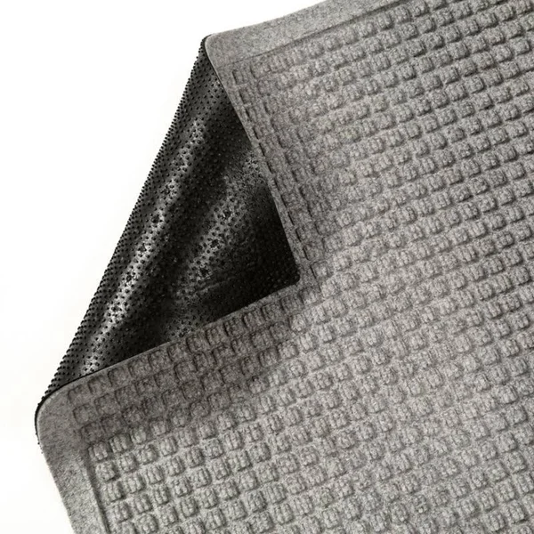 Basketweave Recycled Water Trapper Floor Mat, Charcoal, Size 1&11.5