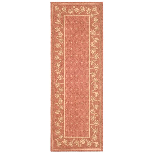 Safavieh 8& x 11& Courtyard CY5148A Rust - Sand Rug