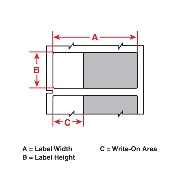 Brady THT-153-461-3 Label, White/Translucent, Blank, Polyester