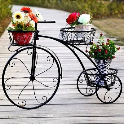 Bicycle Plant Stand Red Barrel Studio
