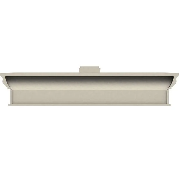 Ekena Millwork CRH12X95KA 95x22 Bottom Width x 103 1/2x22 Top Width x 12x22H x 1 1/4x22P Craftsman Crosshead w/ Deco Keystone