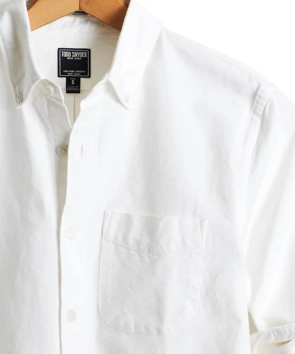 Todd Snyder, Japanese Selvedge Oxford Button Down Shirt in White, Xs