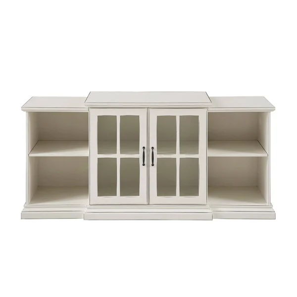Copper Grove 60-Inch Tier Top 2-Door TV Stand Console - Antique White