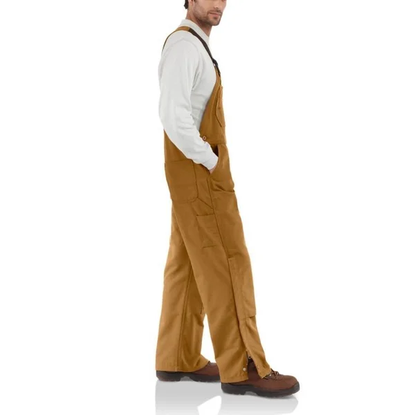 Carhartt Men's Flame Resistant Duck Bib Overall, 101627, Black