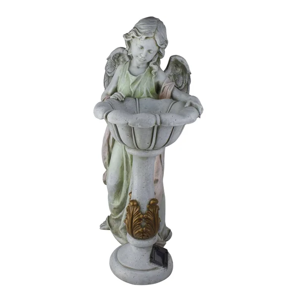Roman 23x22 Joseph&s Studio Angel Outdoor Garden Statue with Solar Powered Bird Bath