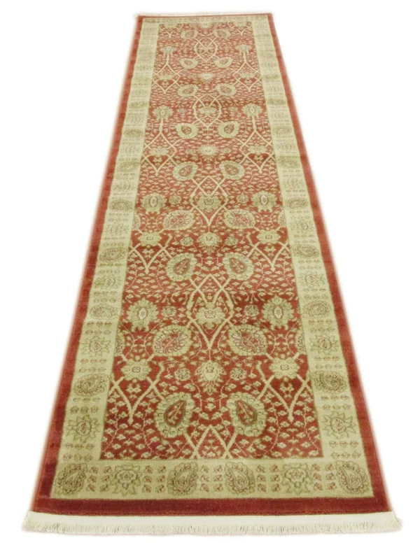Unique Loom Edinburgh Red Vintage 10 ft Runner Area Rug