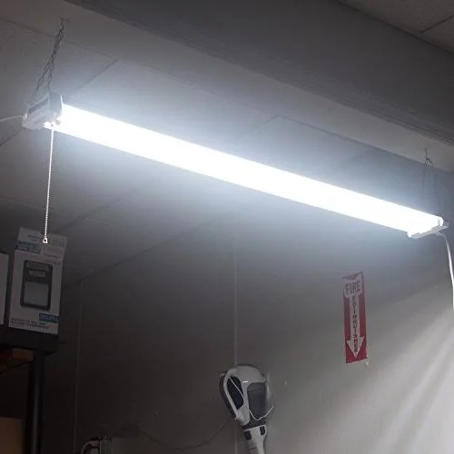 Maxxima 4 ft. Utility LED Shop Light Fixture, Linkable, Frosted Lens 5000K Daylight 4400 Lumens