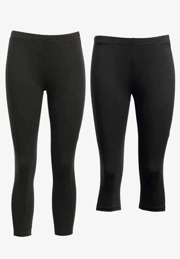 Plus Size Women's 2-Pack Leggings by ellos in Black (Size 2X)
