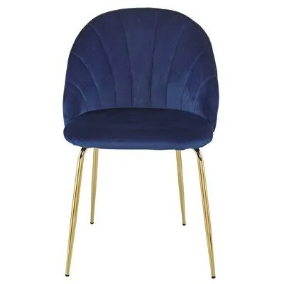 Modern Dining Chair Everly Quinn Upholstery Color: Blue