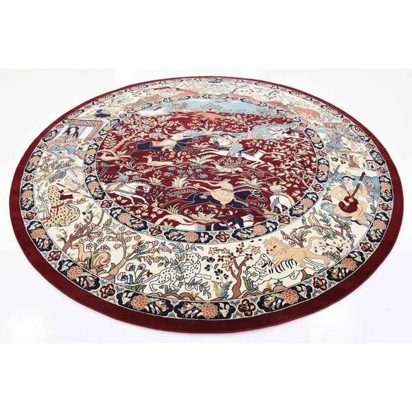 Unique Loom Birmingham Narenj Area Rug (5& x 8& - Navy Blue)