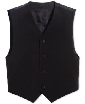Calvin Klein Big Boys Slim Fit Stretch Suit Vest - Oxford Grey