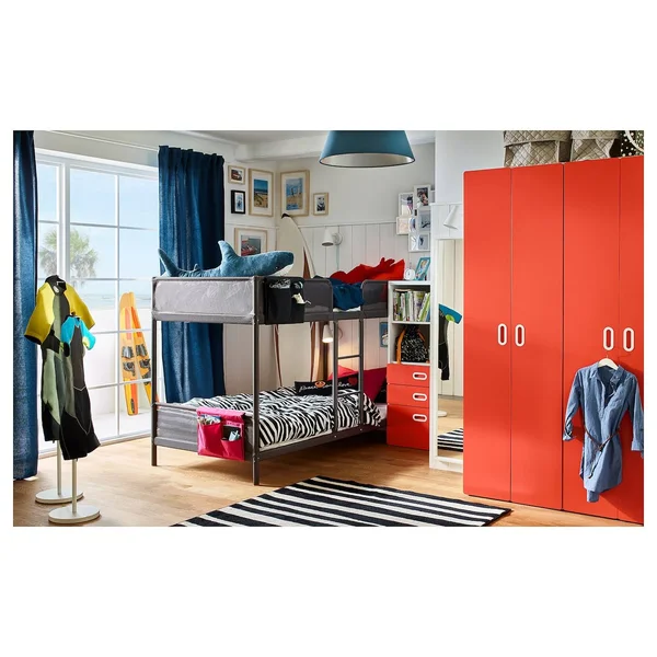 IKEA - TUFFING Bunk Bed Frame, Dark Gray, Twin