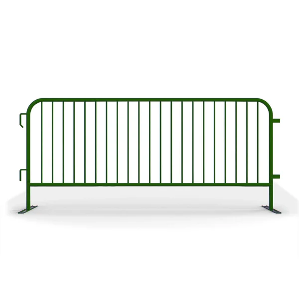 Metal Barricade - Galvanized Steel 8 ft Heavy Duty Interlocking by Crowd Control Warehouse