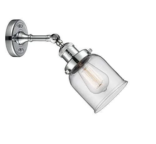 Innovations Lighting Glass All 1-Light Armed Sconce, Silver