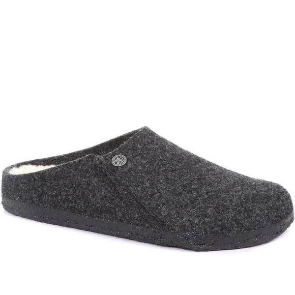 Birkenstock Men's Zermatt Wool Felt Slippers - Grey, US 06.5