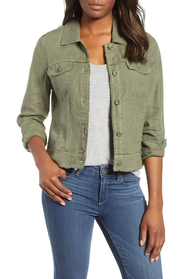 Tommy Bahama Two Palms Raw Edge Jacket (Tea Leaf) Women's Coat