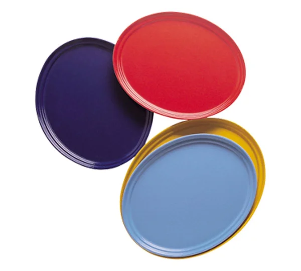 Cambro 2700177 Oval Serving Tray - Sky Blue - Fiberglass