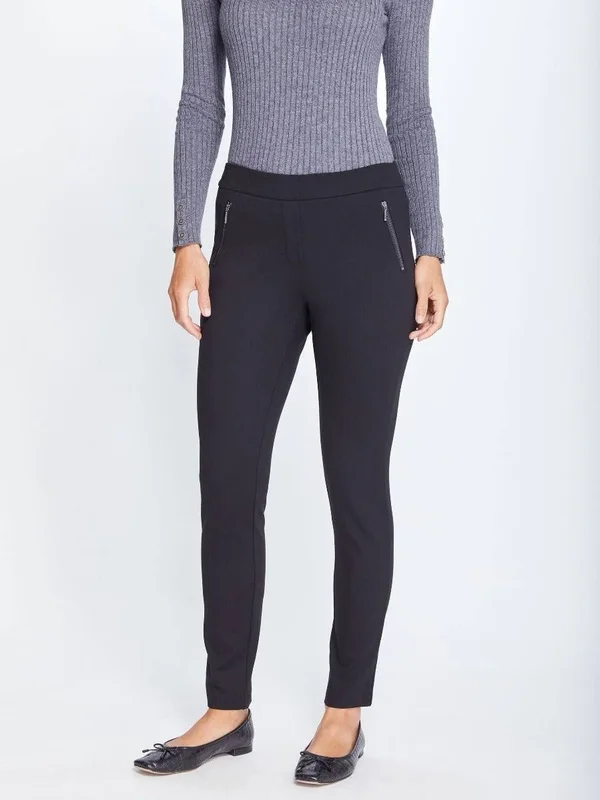 J.Mclaughlin Women's Ross Pants Black Solid - Size 14